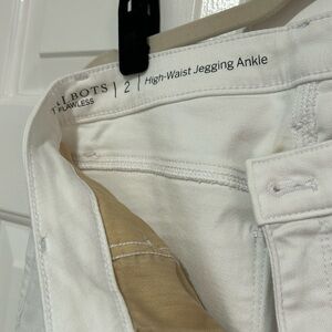 Talbots white skinny jeans. “High waist jegging ankle” Size 2